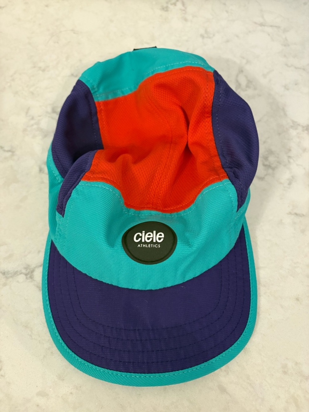 Ciele Athletics Men’s Colorblock Running Cap — Teal, Purple & Orange